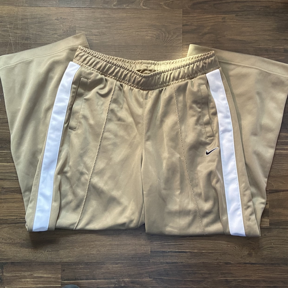 Nike Women’s Beige and White Track Pants